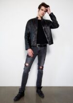 Mens Skywalker Black Rebel Pilot X Wing Leather Jacket