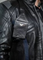 Mens Soldier 76 Black Leather Jacket Limited Edition USA