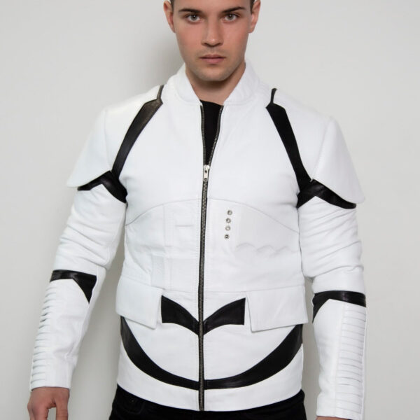 Mens Storm Trooper Armor White Jacket