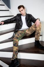 Mens Taylor Rub-off Gray Motorcycle Leather Jacket United States