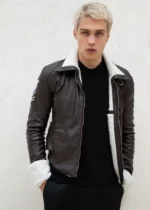 Mens Tracer Brown Leather Aviator Jacket