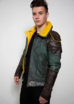 Mens Zane Borderlands Leather Jacket Green USA