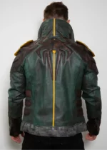 Mens Zane Borderlands Leather Jacket Green United States