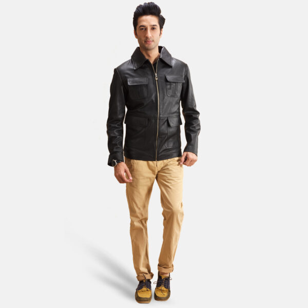 Raven Black Leather Jacket US