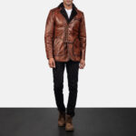 Rocky Brown Fur Leather Coat