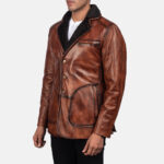 Rocky Brown Fur Leather Coat United States