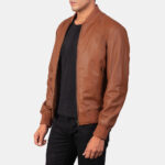 Shane Brown Leather Bomber Jacket US