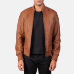 Shane Brown Leather Bomber Jacket USA