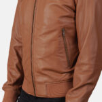 Shane Brown Leather Bomber Jacket USA
