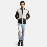 Black and White Leather Jacket