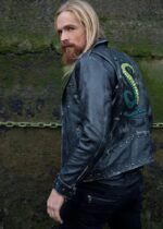 Tunnel Snakes Rule Fallout Leather Motorcycle Jacket US