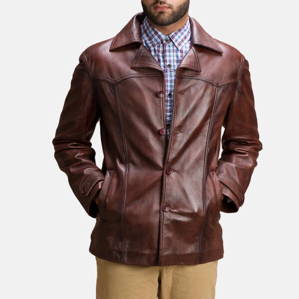 Reddish Brown Leather Jacket