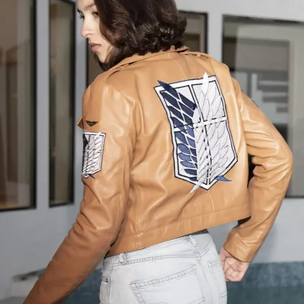 Womens Attack on Titan Scout Regiment Leather Jacket