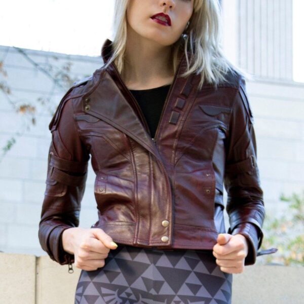 Womens Guardians Of The Galaxy Leather Jacket Red