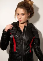 Womens Overwatch Soldier 76 Jet Leather Jacket Black United States