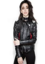 Womens Overwatch Soldier 76 Jet Leather Jacket Black United States