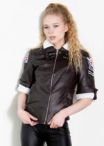 Womens Overwatch Tracer Leather Jacket Brown