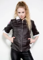 Womens Overwatch Tracer Leather Jacket Brown USA
