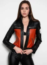 Womens Shippuden Naruto Uzumaki Leather Jacket US