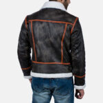 Alpine Brown Fur Leather Jacket USA