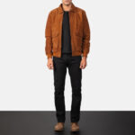 Coffmen Brown Suede A2 Bomber Jacket