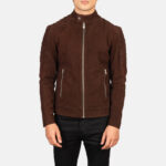 Fernando Quilted Brown Suede Biker Jacket United States