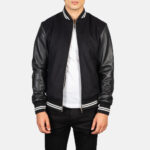 Harrison Black Hybrid Varsity Jacket USA