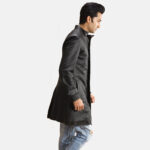Midlander Quilted Black Leather Coat United States