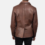 Mr Bailey Brown Leather Naval Peacoat in United States