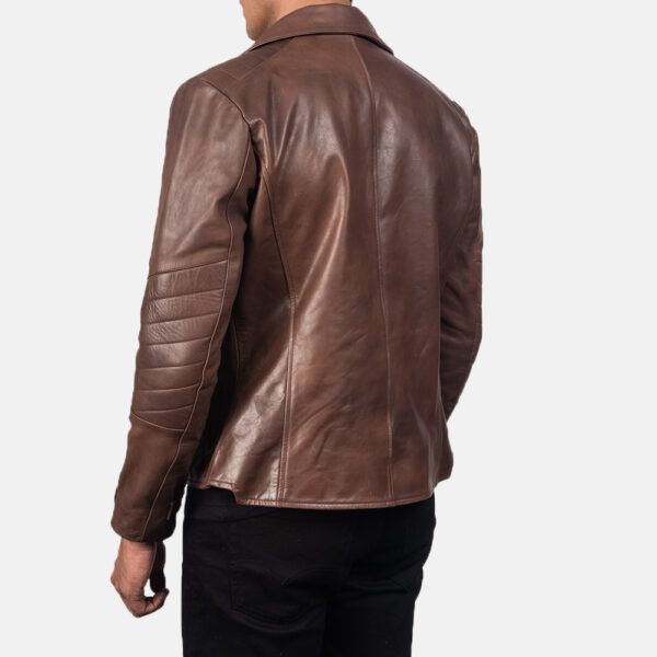 Raiden Brown Leather Biker Jacket - Free Shipping USA