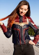 Womens Captain Marvel Leather Jacket US