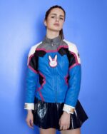 Womens Overwatch Dva Leather Jacket Blue