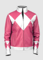 Womens Power Rangers Classic Leather Jacket Pink US