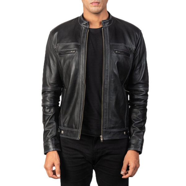 Mens Black Lambskin Leather Jacket