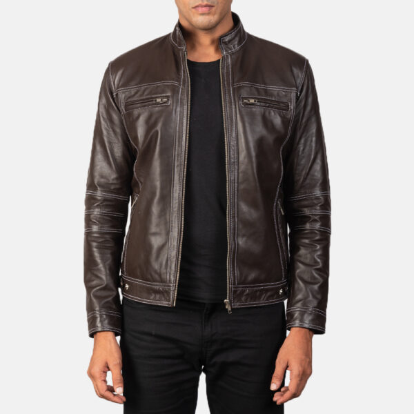 Chocolate Brown Leather Jacket
