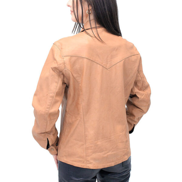 Brown Leather Shirt Womens US