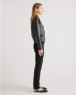 Cropped Leather Shirt Jacket