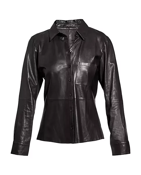 LA Nuit Recycled Leather Blouse