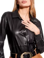 LA Nuit Recycled Leather Blouse USA