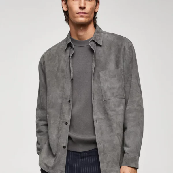 Leather Overshirt Mens