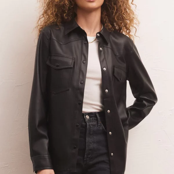 Leather Shirt Jacket Outfit