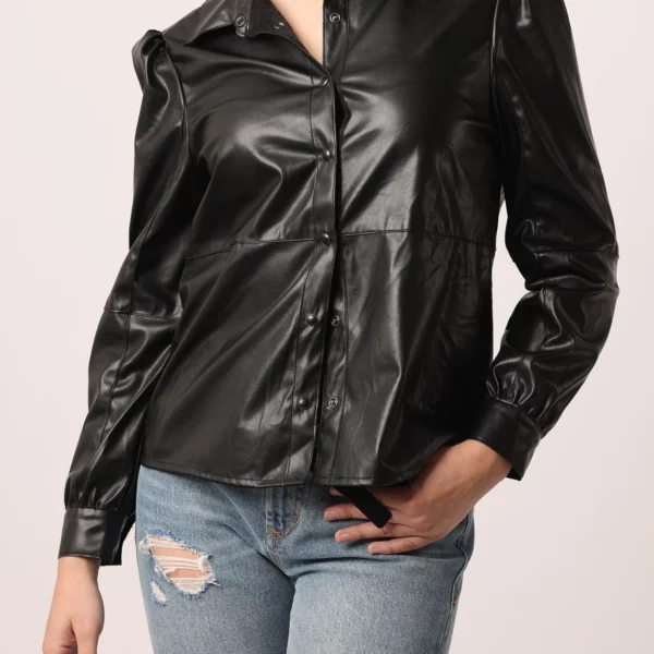 Leather Sleeve Top USA