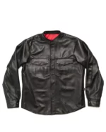 Long Leather Shirt