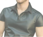 Mens Real Leather Polo Short Sleeve Shirt United States