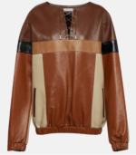Patchwork Leather Blouse