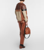 Patchwork Leather Blouse US