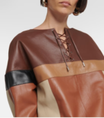 Patchwork Leather Blouse United States