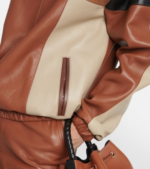 Patchwork Leather Blouse