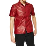 Short Sleeve Leather Shirt