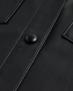 black leather shacket womens USA